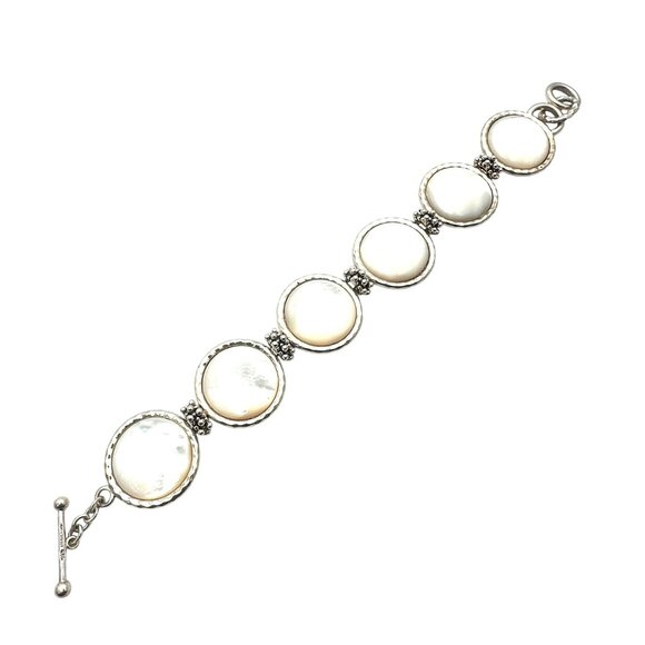 Michael Dawkins Pearl Sterling Silver Bracelet 8 Inch 51 Grams - Picture 2 of 2